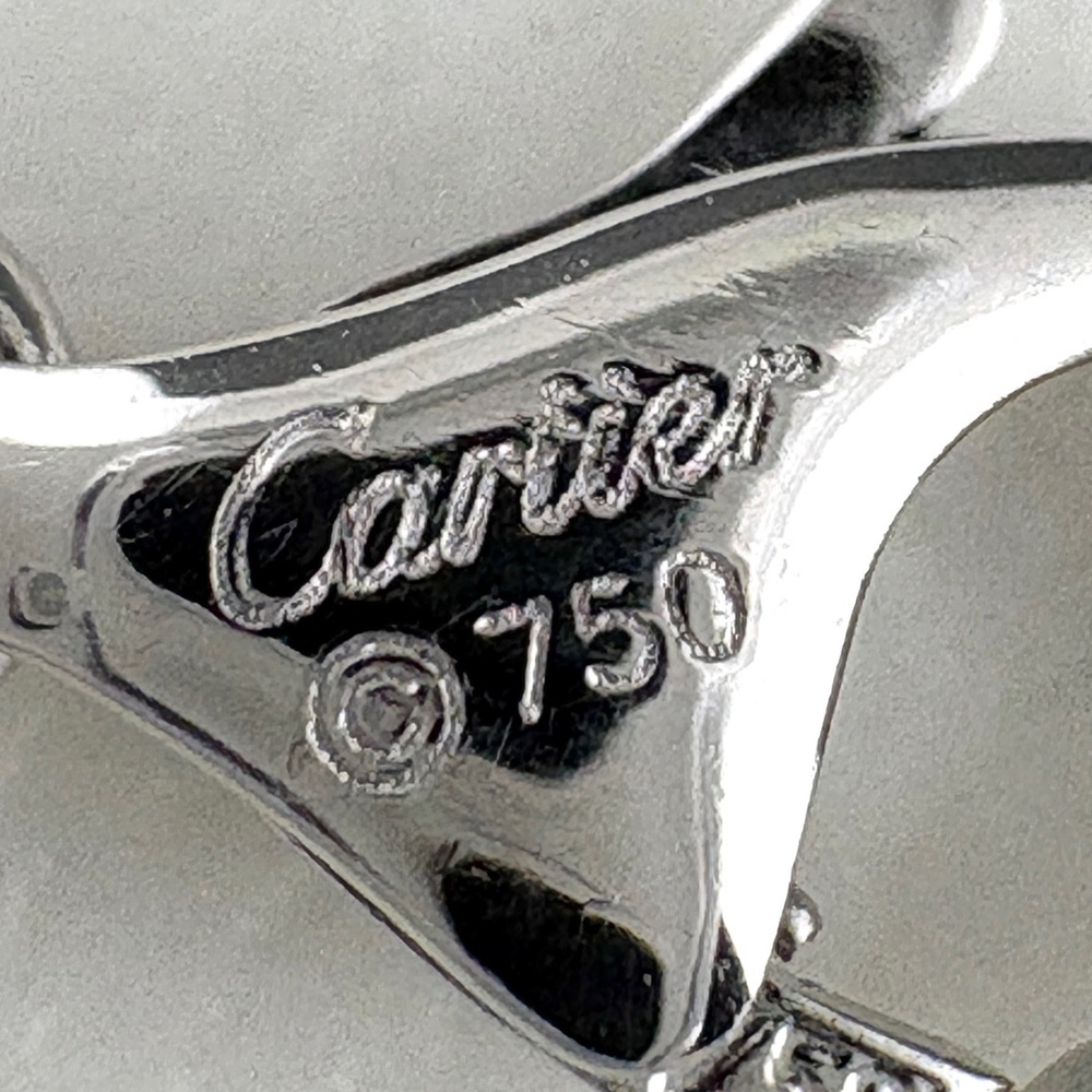 CARTIER Silver Diamond Heart Necklace - Picture 6 of 6